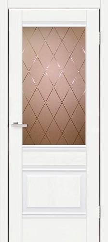 Дверь  Doors Smart С070 дуб меренго (800*2000) ПВХ, стекло бронза (Ск)