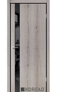 Двери Korfad Glass Loft Plato GLP-02 Дуб нордик черн.кр 800х2000