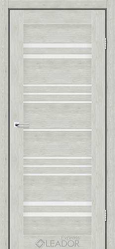 Дверне полотно Leador Express   ANDORA 900 х 2000, Клен Айс, Сатин білий(СкДн)