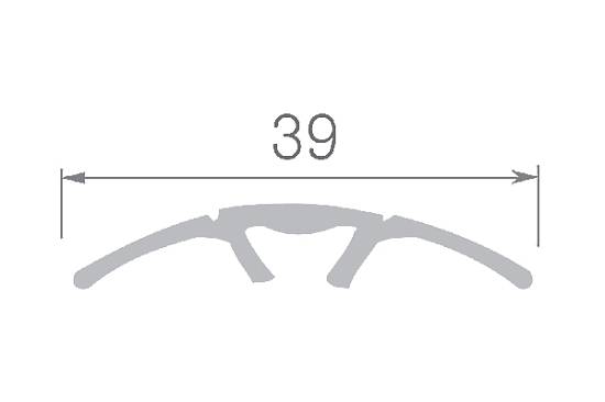 О-390-09 Поріг Оміс (39мм) стикувальний гладкий бук (1800мм)