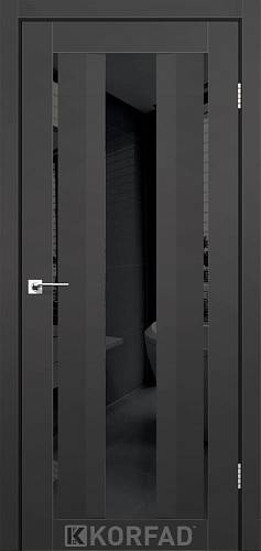 Двери Korfad Aliano AL-02 Super Pet антрацит 800*2000  зеркало черное двухстороннее