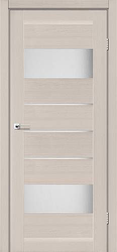 Дверь межкомнатная Leador Arona дуб латте (800*2000) sincrolam, стекло сатин белый