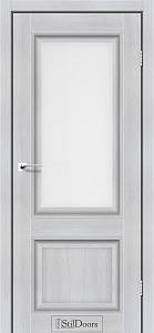 Дверне полотно Carolina StilDoors Кремовое дерево (800*2000) ПВХ, стекло сатин