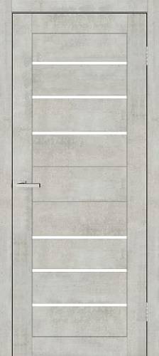 Дверь  Doors Smart С034 Бетон светлый (800*2000) ПВХ, стекло сатин (Ск)