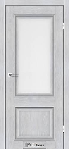 Дверне полотно Carolina StilDoors Кремовое дерево (800*2000) ПВХ, стекло сатин