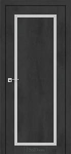 Дверне полотно ASMARA StilDoors Бетон Антрацит (700*2000) ПП ,стекло сатин