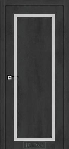 Дверне полотно ASMARA StilDoors Бетон Антрацит (700*2000) ПП ,стекло сатин