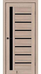 Дверне полотно КДФ ARKADIA Шимо Міранті екошпон скло чорне 800*2000