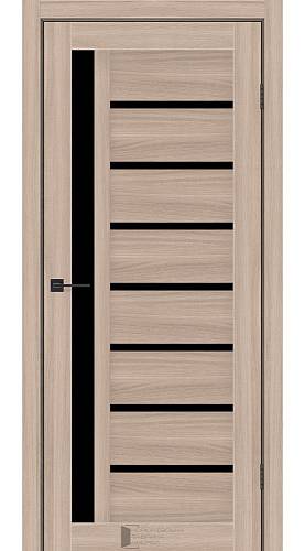 Дверне полотно КДФ ARKADIA Шимо Міранті екошпон скло чорне 800*2000