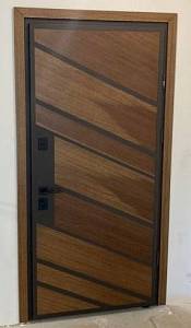 Двері вхідні Proof St Securemme PF  Malta дуб светлый(патина) /дуб светлый+ кашированый наличник 870*970*2050