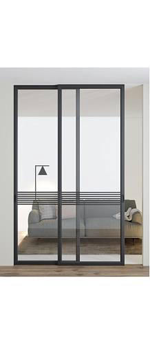 Двері  Dooris Glass Sliding DGS 3 розсувні перегородки скло (подвійні)