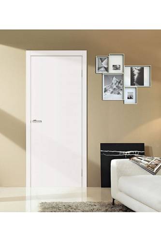 Полотно двері. Cortex ТМ ОМіС 600мм глухе (гладке, МДФ 3мм) 40мм (білий silk matt, край 0,5мм)