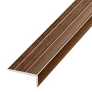 П-3(324)-16 Порог Омис (20*25мм) лестничный рифленый каштан (1800мм)
