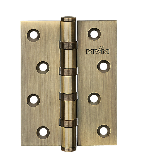 Петля MVM неразъемная врезная B-100 (100*75*2,5мм) универсальная античная бронза AB(латунь) (шт) (1петля в 1 уп)