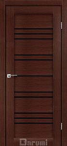 Дверь межкомнатная Darumi Versal Венге панга (800*2000) стекло черное(Ск_Д)