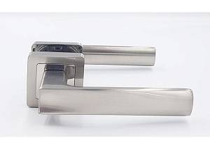 Ручка Trion на квадратной розете Terzo AL-AL BSN/NP перл.никель/хром