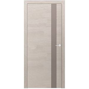 Дверь Rodos Flat капучино (800*2000) ПВХ, полустекло белый глянец