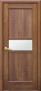 Дверне полотно Новий стиль Рифма  золотая ольха (800*2000) ПВХ De Luxe стекло сатин