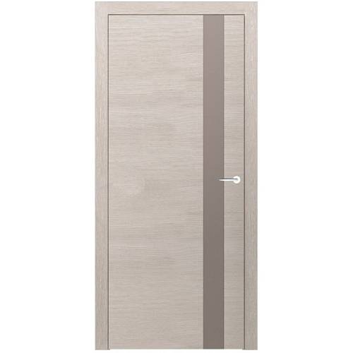 Двері Rodos Flat капучино (800 * 2000) ПВХ, полустекло білий глянець