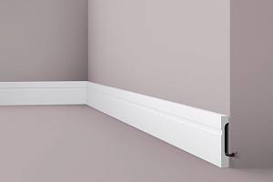 Плінтус дюрополімерний FD11 WallStyl білий 110ммх18ммх2000мм