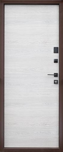 Двері вхідні Форт Нокс Краффт Матовый коричневий 8019/Астана розвуд горизонт 850 х 2030 ліва вулиця