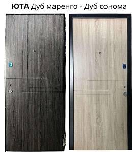 Двері вхідні Портала серія Концепт ЮТА Дуб маренго/Дуб санома 850*2040 ліва