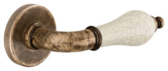 Дверна ручка DND Monica AF+P8 антична/бежева порцеляна