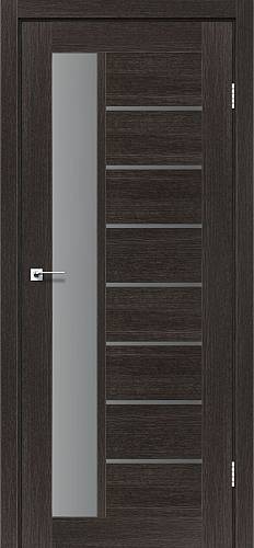 Дверь межкомнатная Leador Lorenza дуб саксонский (600*2000) sincrolam, стекло серый графит