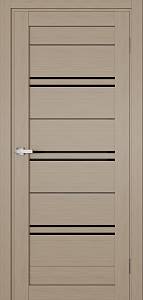Дверь Терминус UKRAINIAN DOORS UD-11 (600*2000мм) Горіх Світлий ПВХ, скло чорне