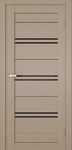 Дверь Терминус UKRAINIAN DOORS UD-11 (600*2000мм) Горіх Світлий ПВХ, скло чорне