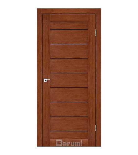 Дверь межкомнатная Darumi Leona Орех роял (800*2000) стекло черное