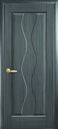 Дверне полотно Новий стиль Волна grey (800*2000) ПВХ De Luxe глухая