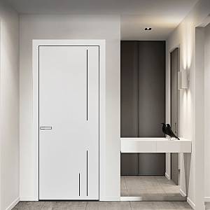 Двері Danapris  Loft M12/М10 фарба (RAL 9003 білий) +чорний торець