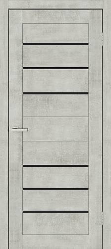 Дверь  Doors Smart С034 Бетон светлый (800*2000) ПВХ, черное стекло