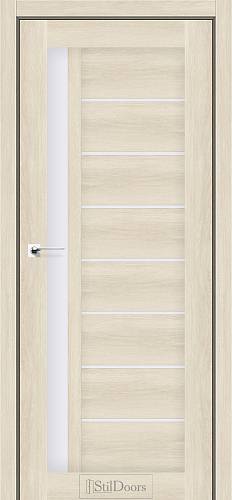 Дверне полотно LONDON StilDoors Атлантик крем (700*2000) ПВХ, стекло сатин