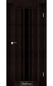 Дверне полотно ARIZONA StilDoors Венге премиум (800*2000) ПВХ, скло черное