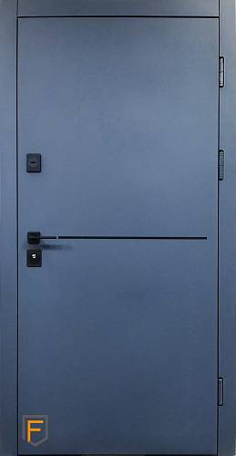 Двері вхідні Форт Нокс Крафт Матовий сірий 7024/Астана пильно-сірий горизонт 950*2030 права вулиця