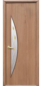 Дверне полотно Новий стиль Луна ольха 3D (600*2000) экошпон стекло с рис. Р1 СНЯТО