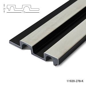 Панель стеновая полимерная Клевер  11920- 278 (119*21*2900мм) (12шт/уп)