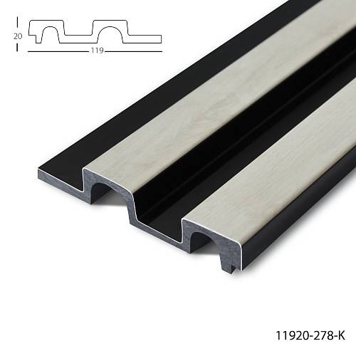 Панель стеновая полимерная Клевер  11920- 278 (119*21*2900мм) (12шт/уп)