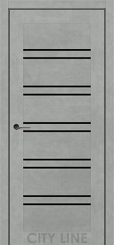 TERENZA City Line Express (600 х 2000, Бетон Чикаго, Чорне скло)