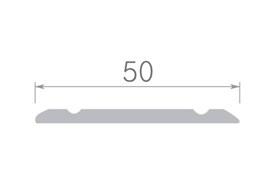 П-8-21 Поріг Оміс (50мм) стикувальний рифлений дуб мокко (1800мм)