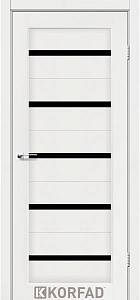 Двери Korfad Porto РR-02 ясень белый  0,80х2 стекло черное