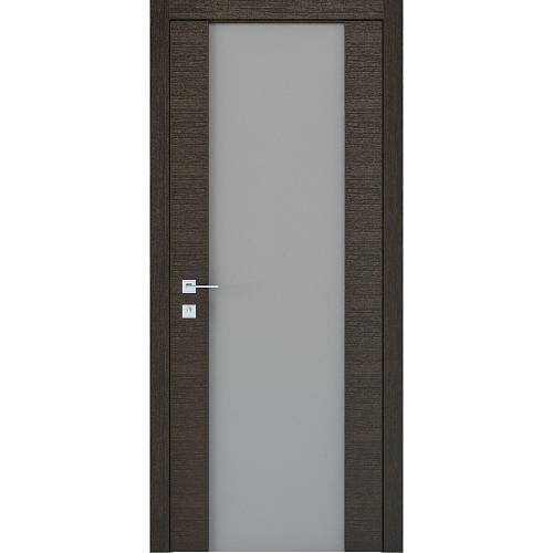 Дверное полотно Flat  графит (800 х 2000) стекло Flat (Триплекс белый )