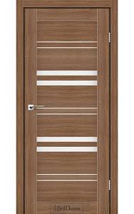 Дверне полотно SLOVENIA StilDoors Итальянский орех (800*2000) ПВХ, стекло сатин