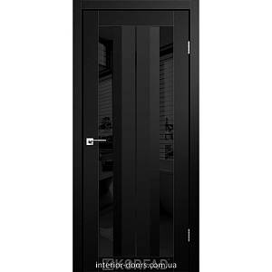 Двері Кorfad Aliano AL-06 800*2000 Super PET чорний Двостороннє чорне дзеркало