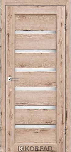 Двери Korfad Porto РR-01 дуб тобакко 0,80х2 стекло сатин белый