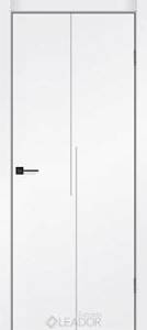Дверне полотно   SIMPLI - LOFT SL-08, 900 х 2000, Білий Cупермат PP, Чорна матова кромка