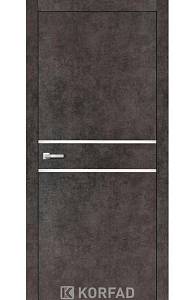 Двери Korfad ALP-03 Лофт бетон 0,80х2 торец алюминий