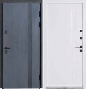 Двері Вхідні БулатТермо Хаус Мод701/191 Темний антрацит/вулична білий атласний 850ліва(терморозр)СЧ